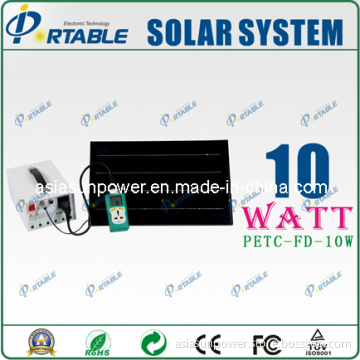 10W Waterproof Solar Power System for Lighting with Mobile Charger / Radio Function (PETC-10W)